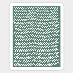 Knitting pattern - white on sage Sticker